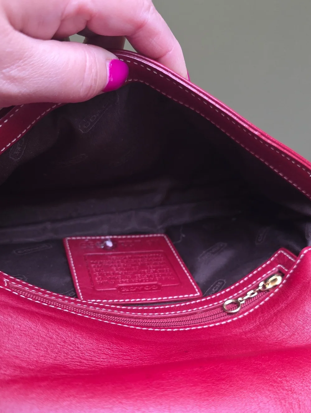 COACH 9599 Vintage Red Leather Legacy West Demi Flap Crossbody EUC